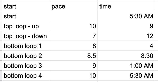 Simple Pacing plan...