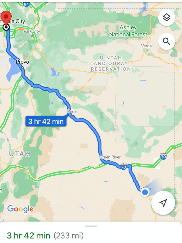 How is the drive back shorter than the race?