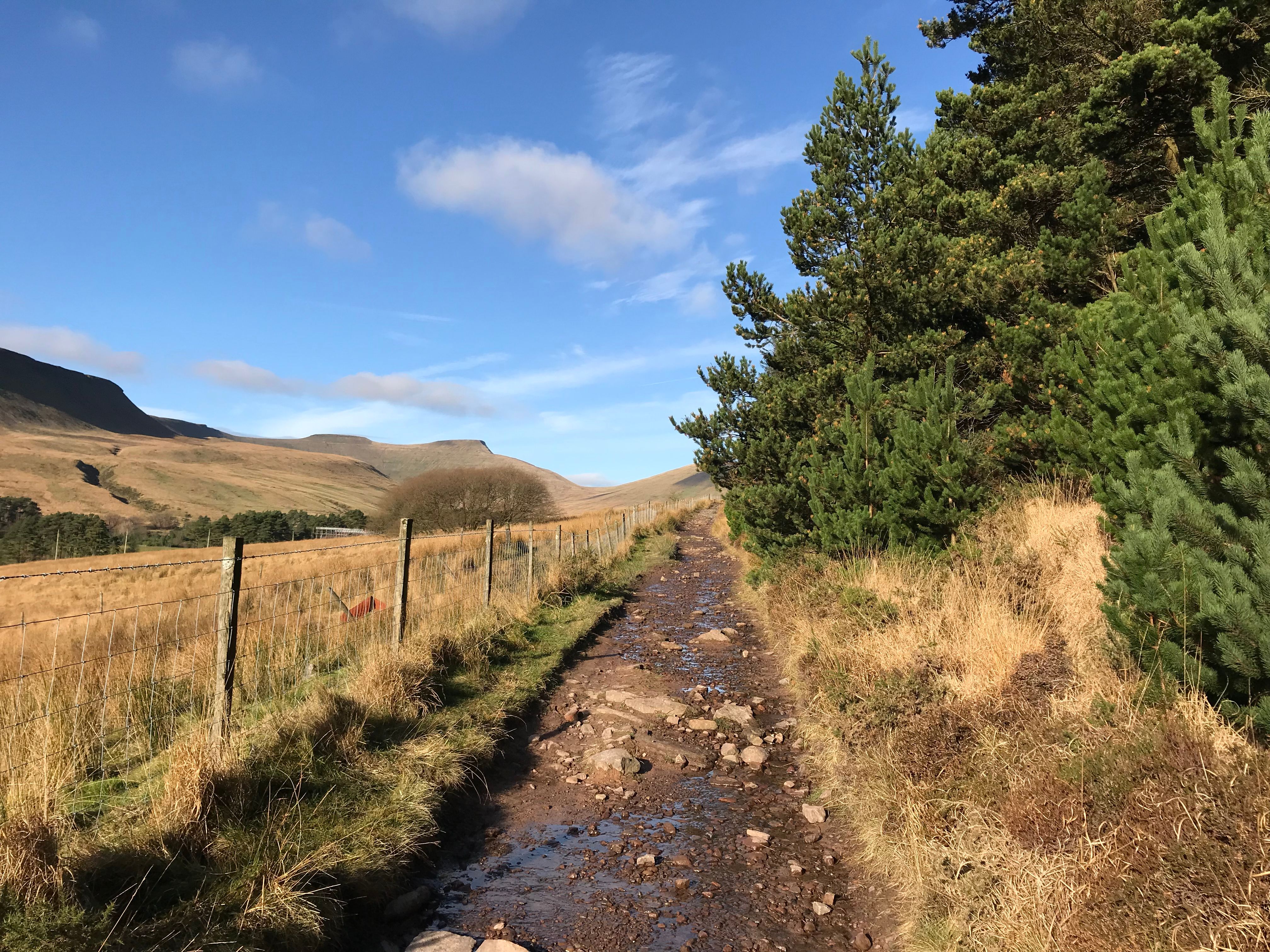 Muddy, stony route leading up to Pen Y Fan